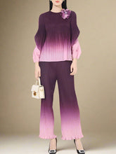 HEYFANCYSTYLE High-End Pleated Couture Outfit: Top & Pant Luxury Set